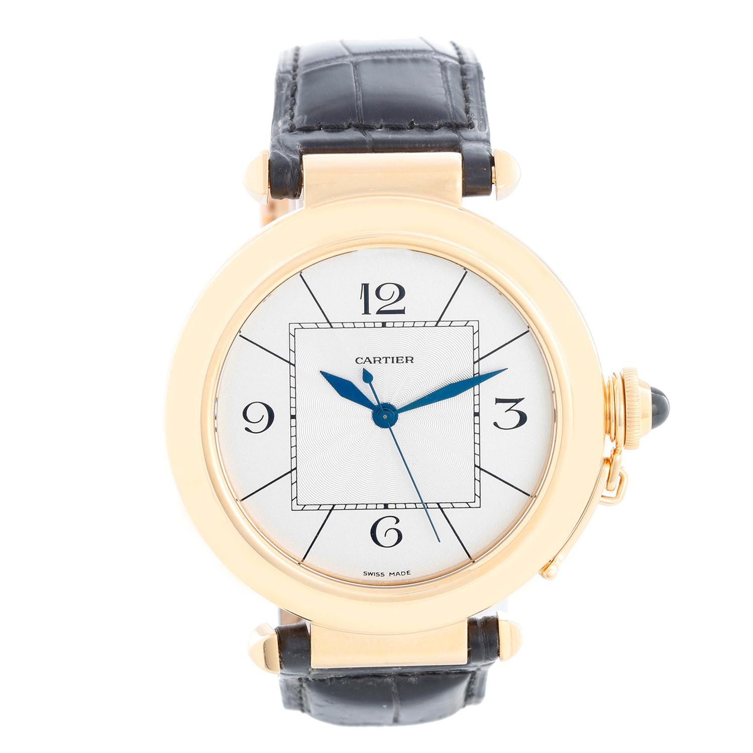 Cartier Pasha 18k Gelbgold 42 MM Automatikuhr 2726 W3019551 im Zustand „Hervorragend“ im Angebot in Dallas, TX