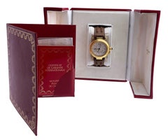 Cartier Pasha 18K Yellow Gold Mens Watch Box Papers