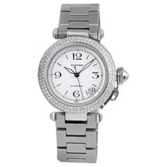 Cartier Pasha #2324 Orologio personalizzato in acciaio inossidabile con diamanti