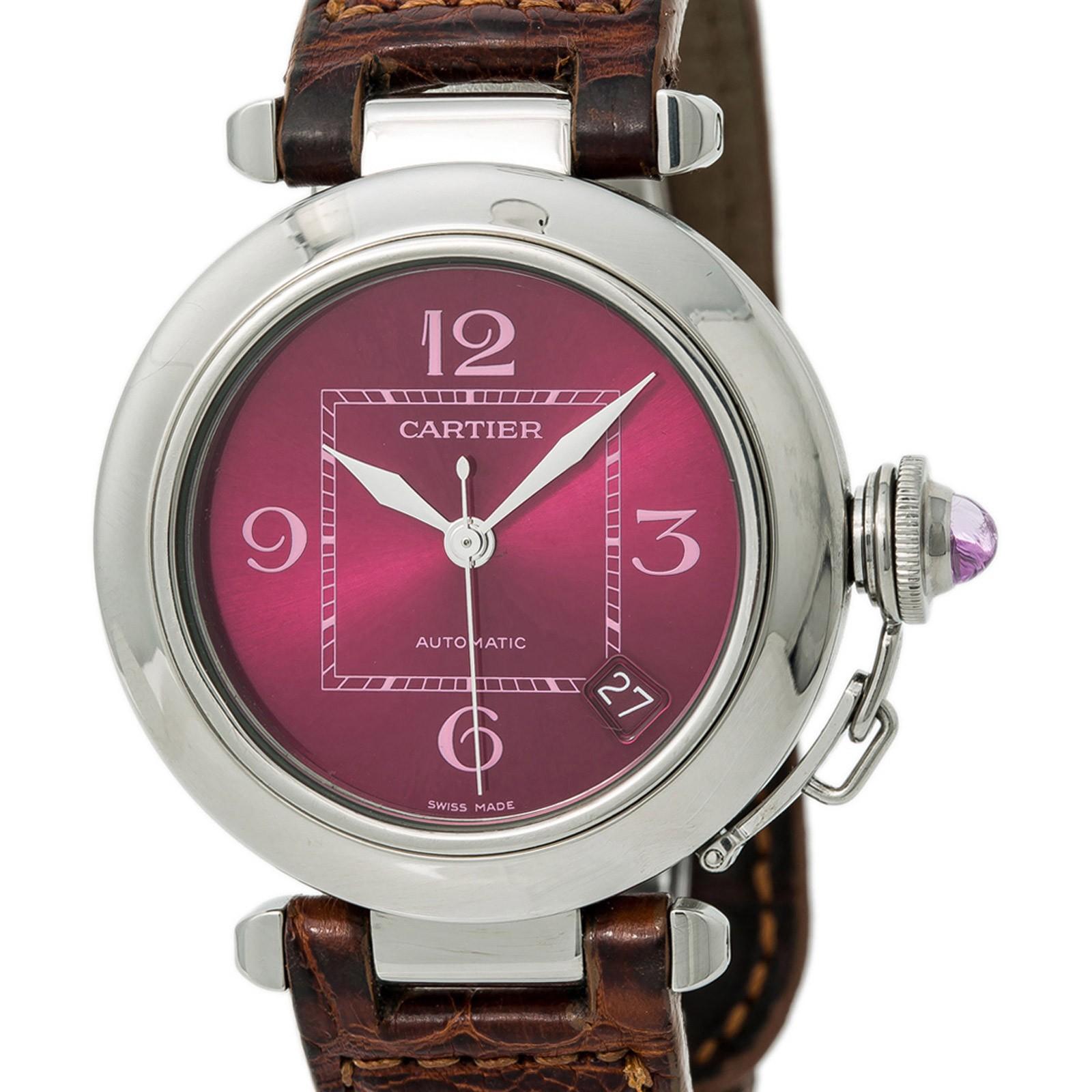 cartier maroon watch