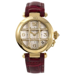 Cartier Pasha 2507 Women’s Automatic Watch 1 Carat Factory Diamond 18 Karat YG