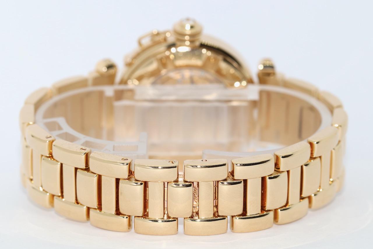 Cartier Pasha 2519 Automatik-Damenuhr 18 Karat Gold und Diamanten 3
