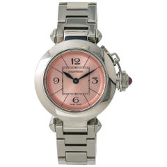 Cartier Pasha 2973 W3140008 Women’s Quartz Watch Salmon Dial SS