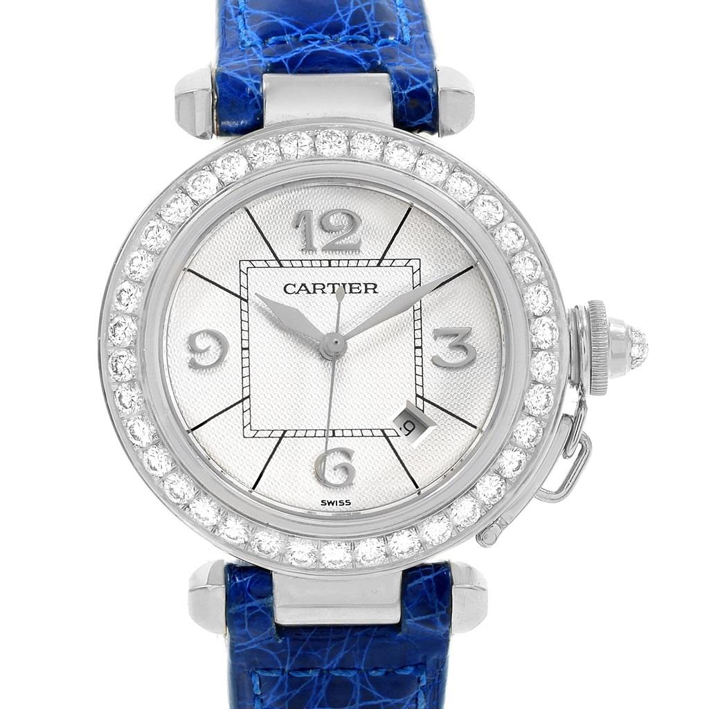 Cartier Pasha 32 18 Karat White Gold 