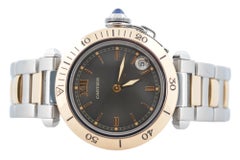 Cartier Pasha 35 Yellow Gold&Steel Automatic Grey Dial Ref: 1034
