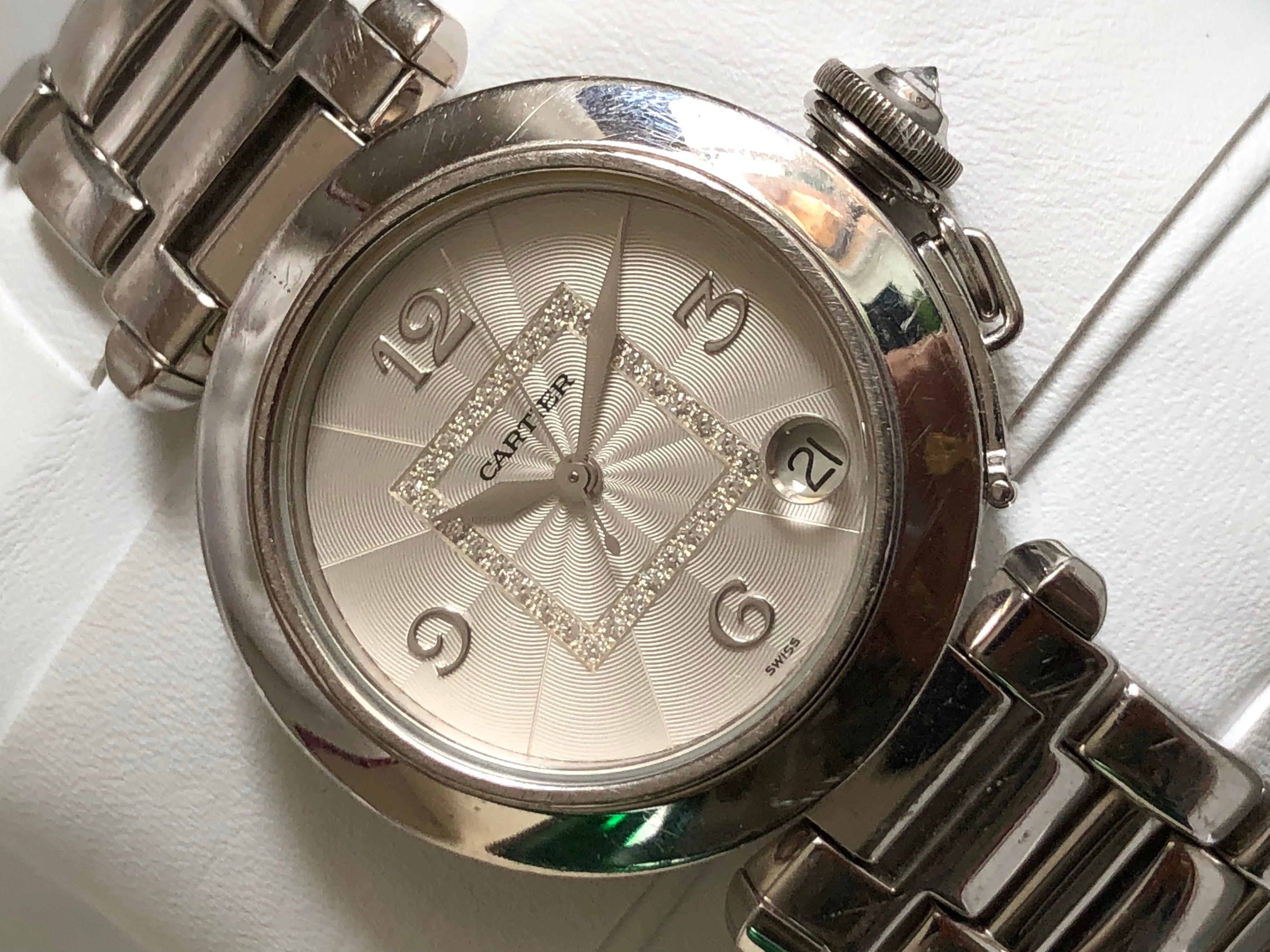 Cartier Pasha Automatic Gold 18 Karat Diamonds Pasha or Gris 18 Karat Diamonds 1