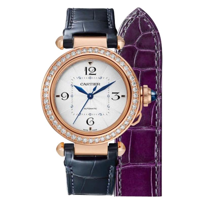 Cartier Pasha Pink Gold and Diamonds Ladies Watch WJPA0012