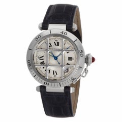 Cartier Pasha 38 W3102255 Stainless Steel Silver Dial Automatic Watch