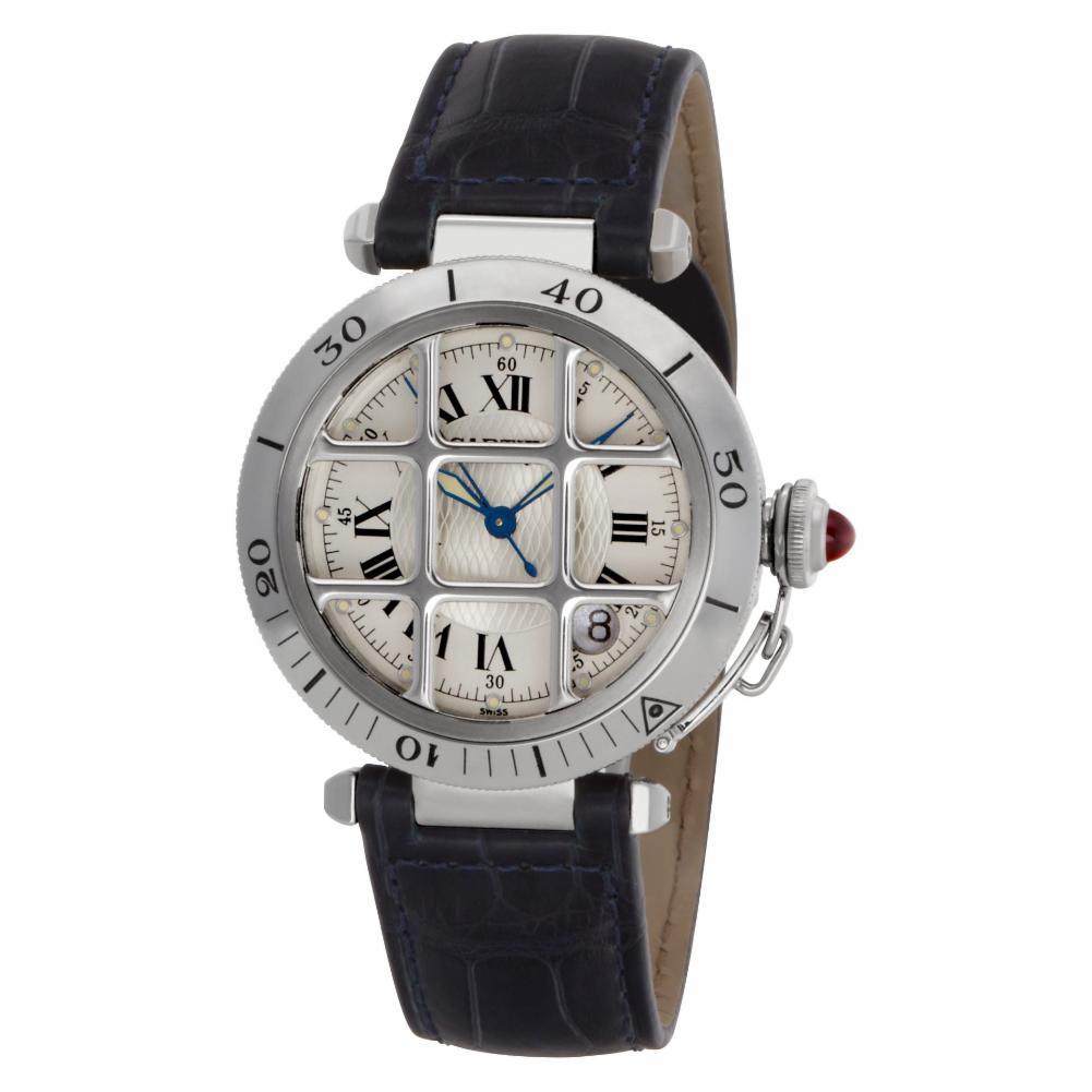 Modern Cartier Pasha 38 W3102255 Stainless Steel Silver Dial Automatic Watch