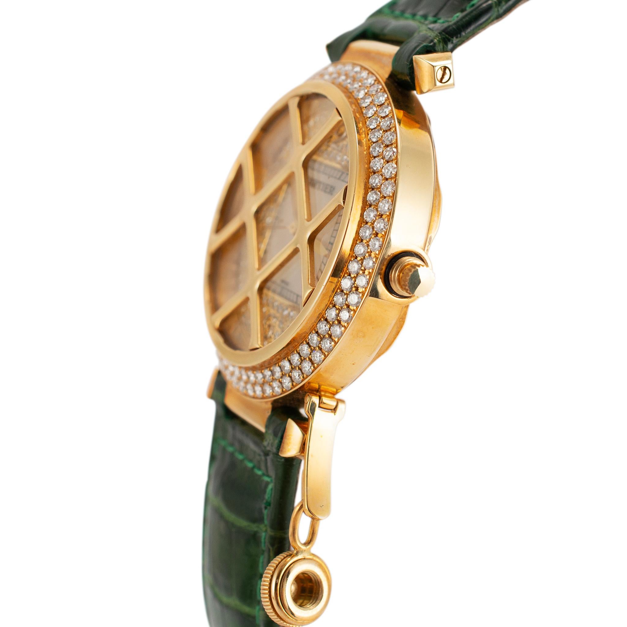 Cartier Pasha 38MM 2401 18K Gelbgold Diamant Lünette Zifferblatt Automatikuhr im Zustand „Hervorragend“ im Angebot in Houston, TX