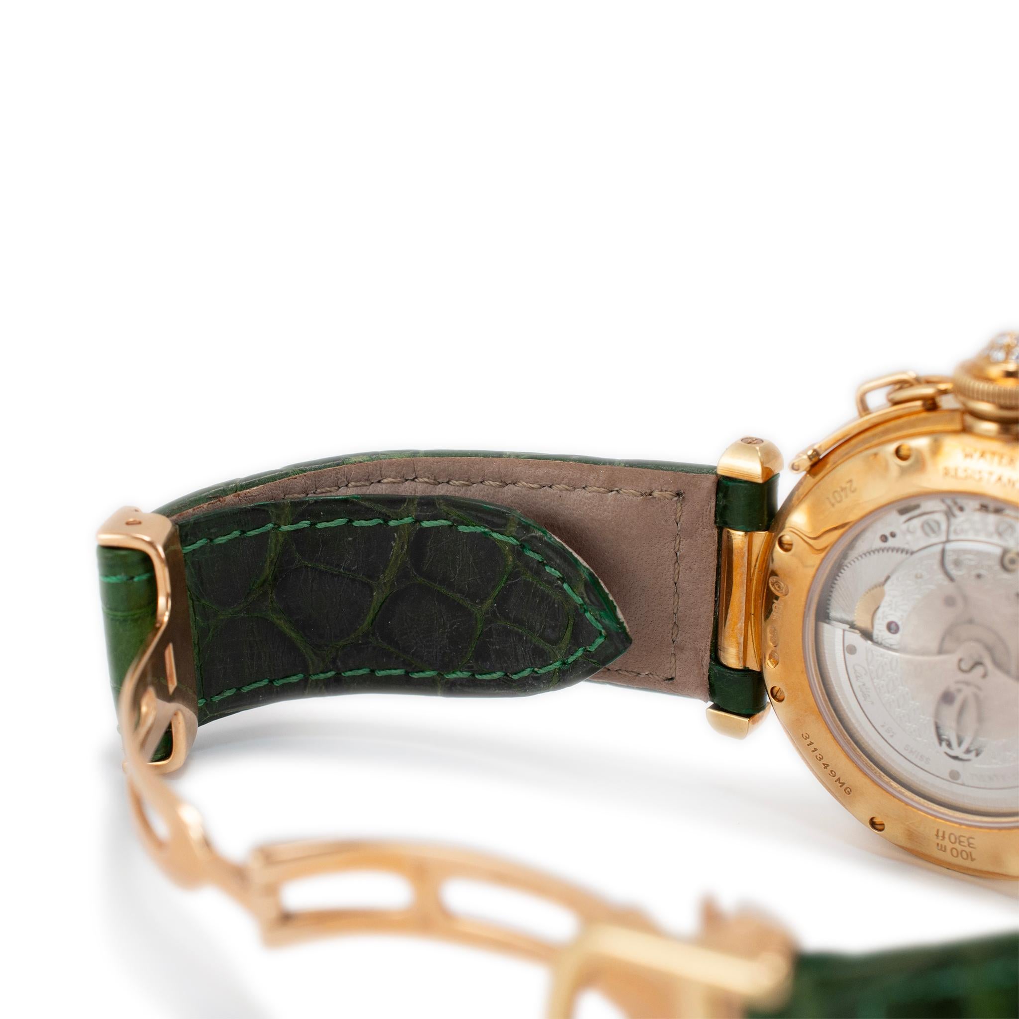 Cartier Pasha 38MM 2401 18K Gelbgold Diamant Lünette Zifferblatt Automatikuhr im Angebot 2