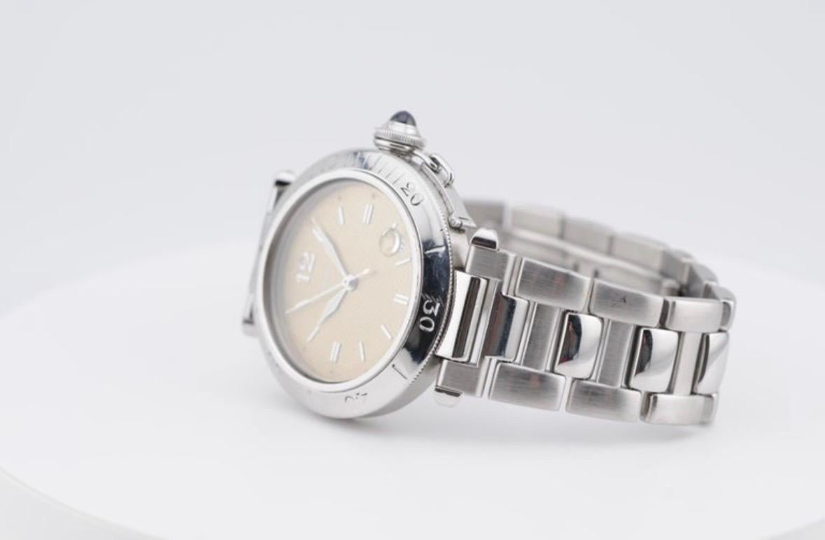 Cartier Pascha 38mm Ref. 1040 (1996) - Automatik, voll besetzt, braunes Zifferblatt, Las im Zustand „Gut“ im Angebot in Berlin, BE