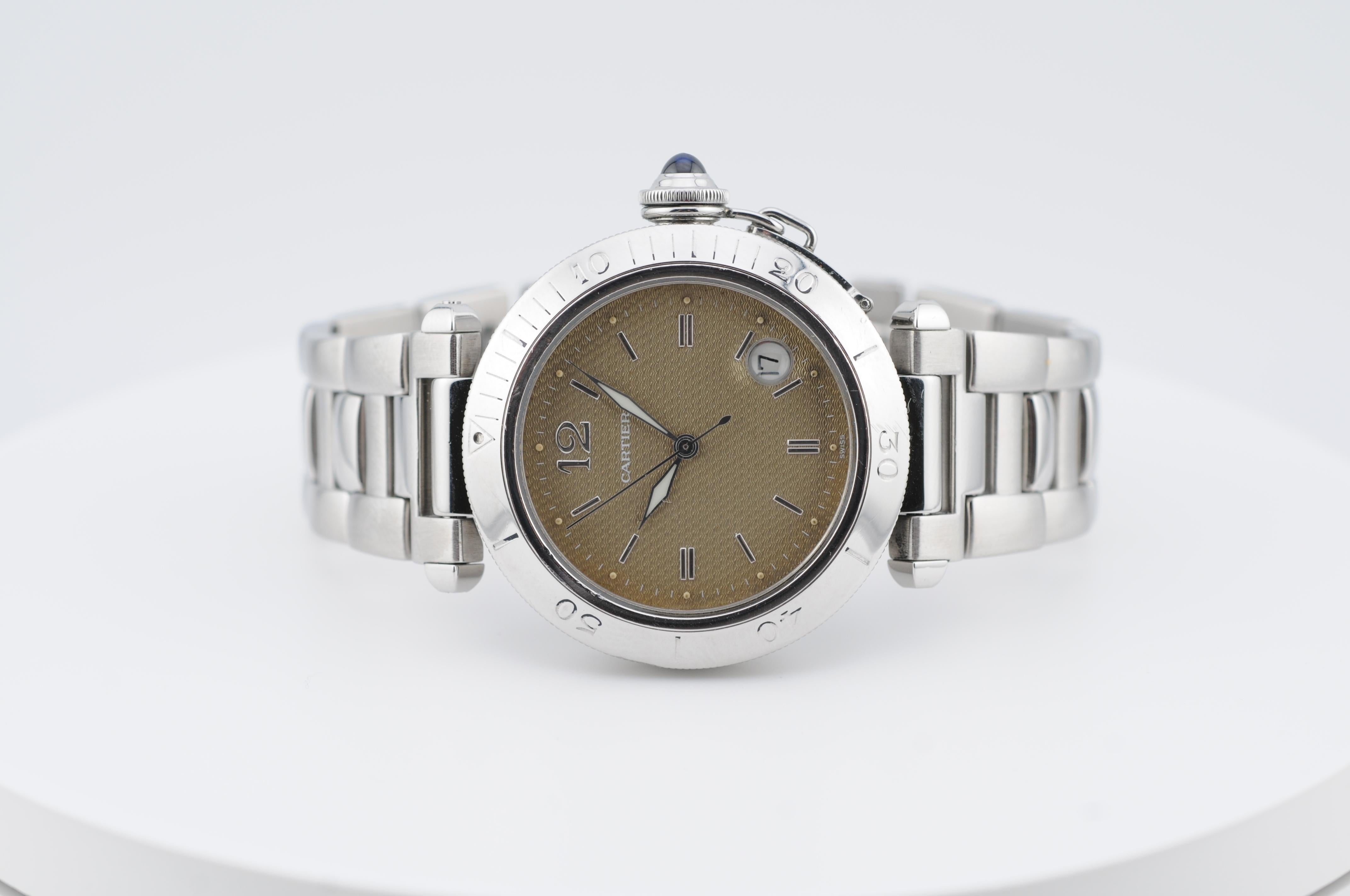 Cartier Pasha 38mm Ref. 1040 (1996) – Automatic, Full Set, Brown Dial, Las 2