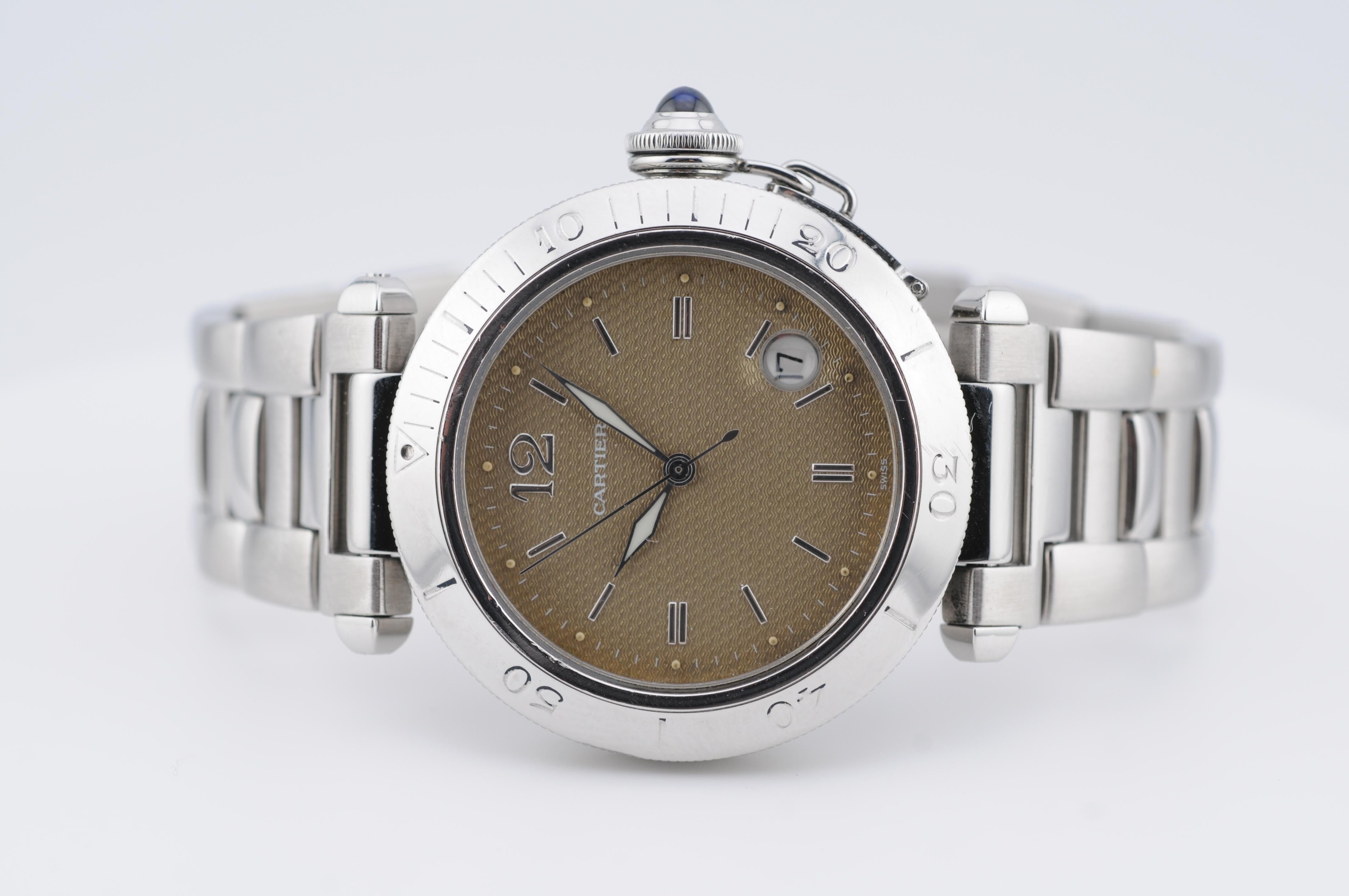 Cartier Pasha 38mm Ref. 1040 (1996) – Automatic, Full Set, Brown Dial, Las 3