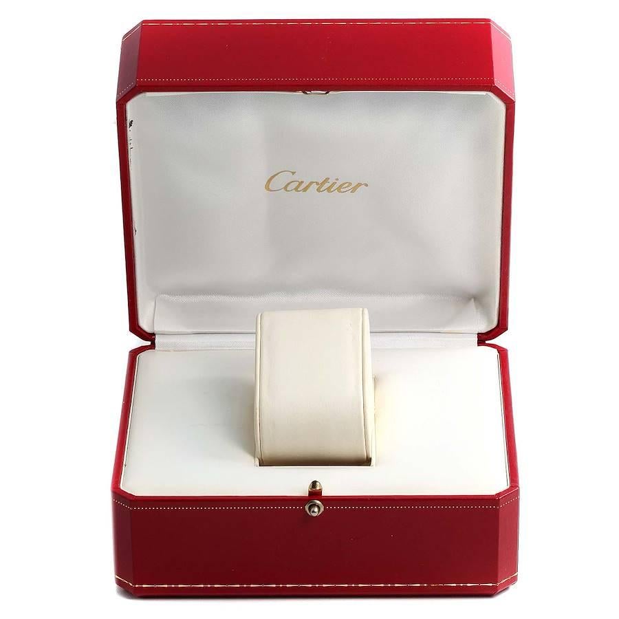 Cartier Pasha Unisex-Uhr mit silbernem Zifferblatt und Stahlgitter, W31040H3 im Angebot 7