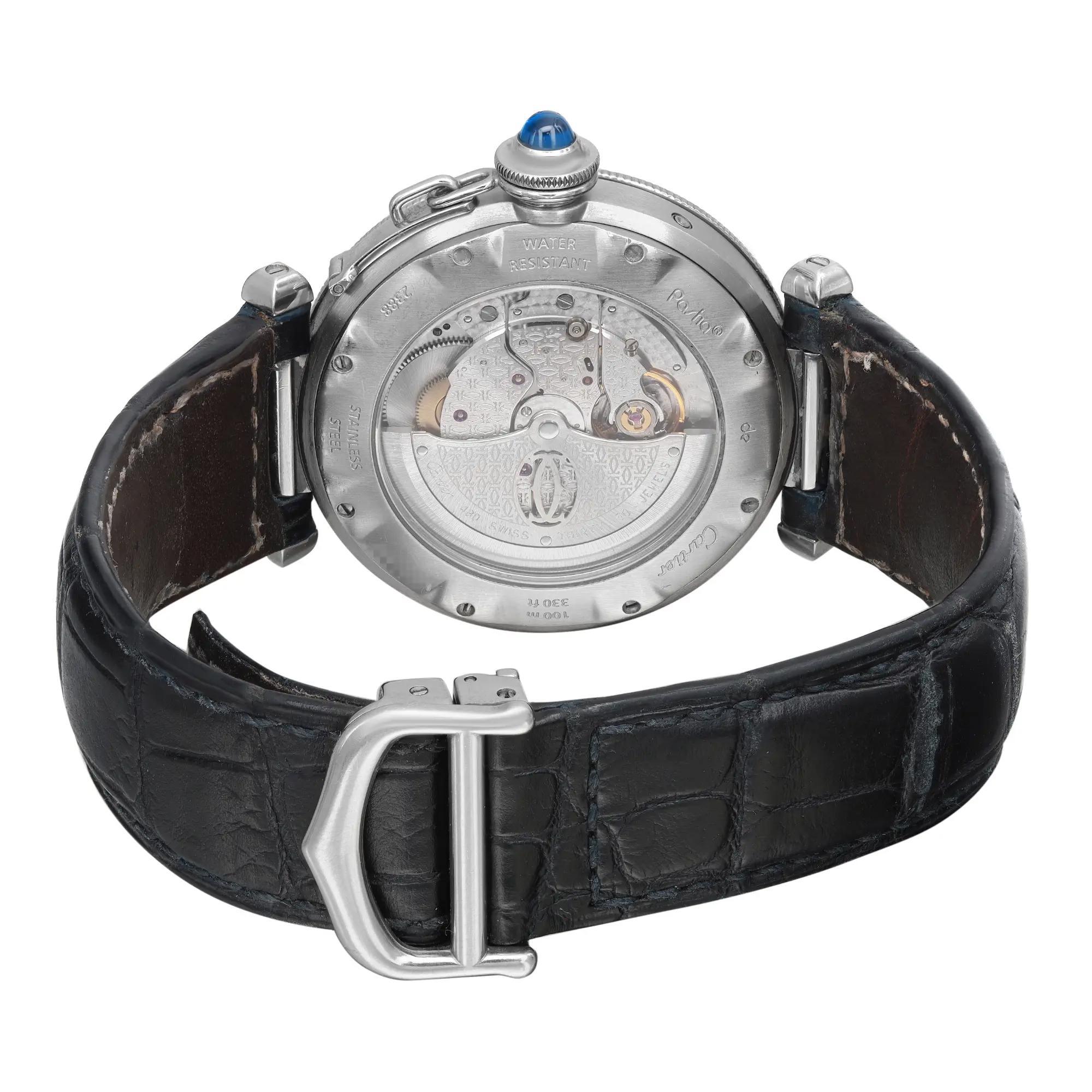 Men's Cartier Pasha Steel Silver Dial Automatic Mens Watch W3103755