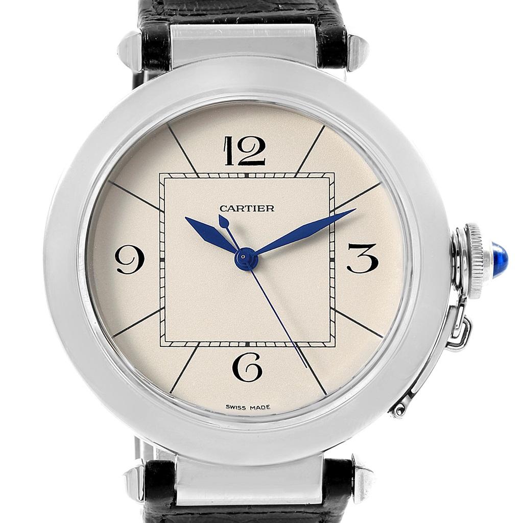 Cartier Pasha 42 Silver Dial Steel Men's Watch W3107255 Unworn For Sale