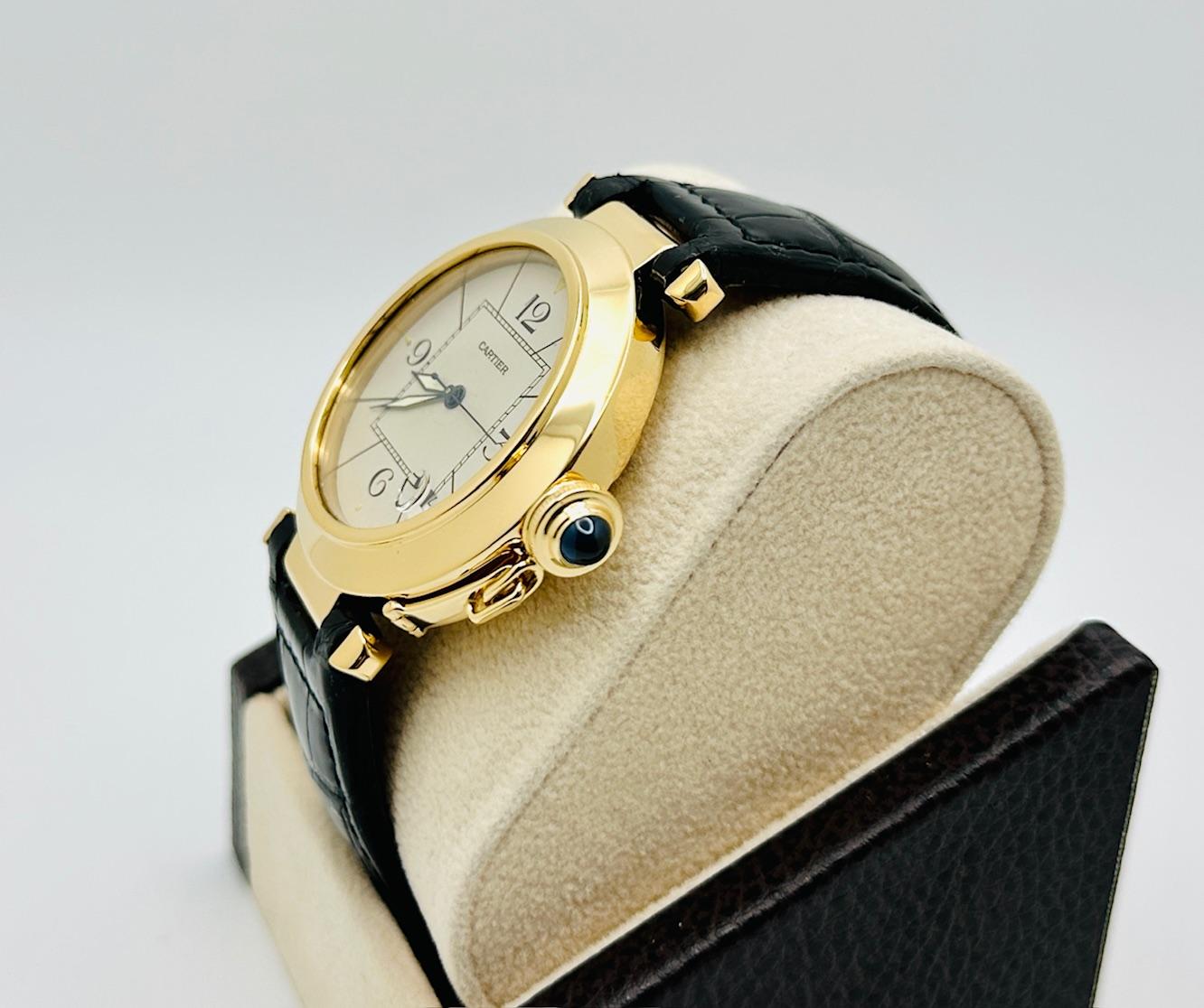 Numero di stile: 820901



Anno: 1987

 

Model No: Cartier Pasha

 

Materiale della cassa: Oro giallo 18 carati

 

Fascia: pelle nera

 

Lunetta: oro giallo 18 carati

 

Quadrante: Whiting / Crema

 

Volto: Cristallo di zaffiro

 

Dimensioni