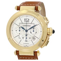 Cartier Montre chronographe automatique Pasha automatique en or 18 carats