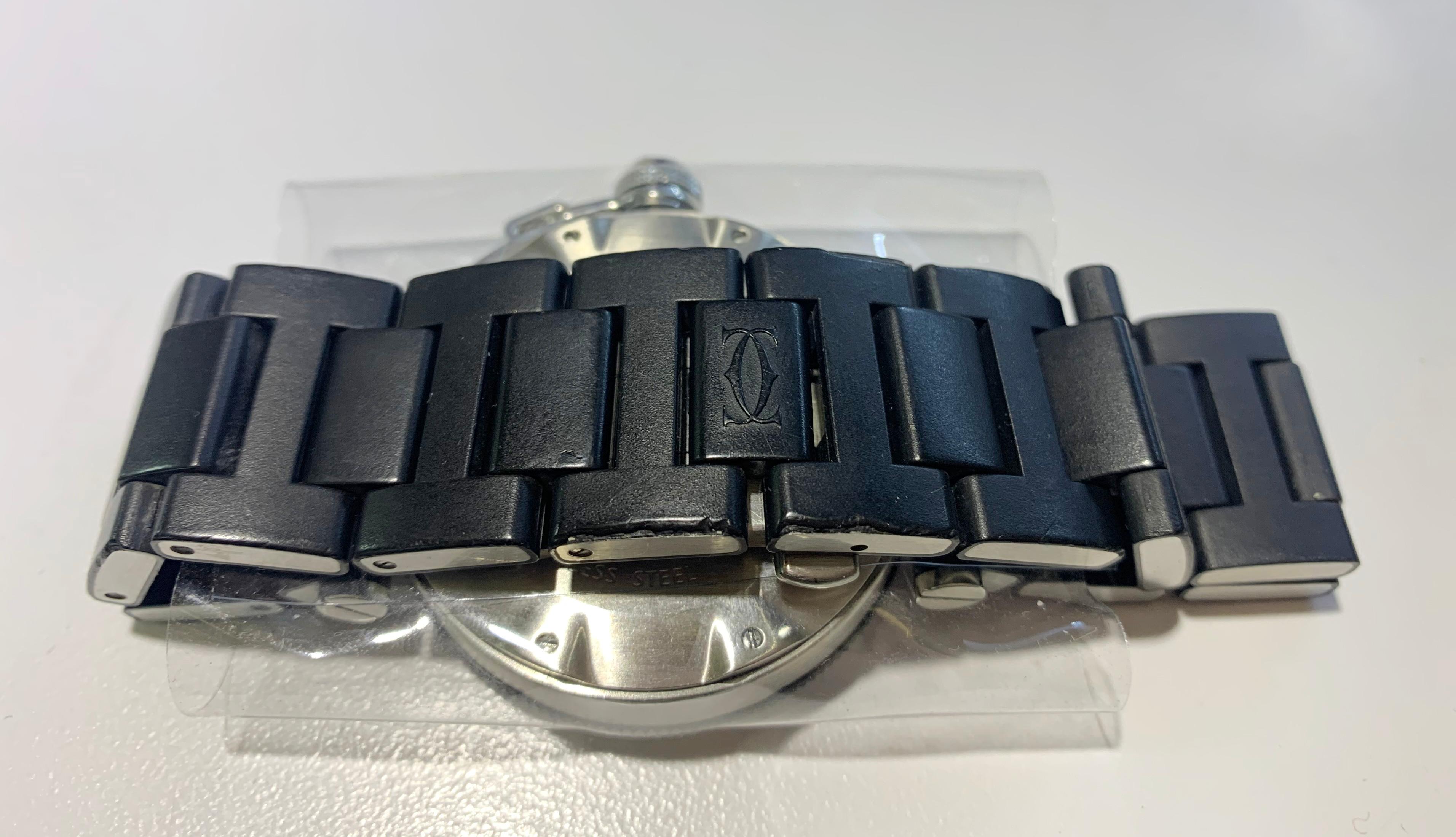 Cartier Pasha Automatic Stainless Steel Watch 2790 In Excellent Condition For Sale In New York, NY