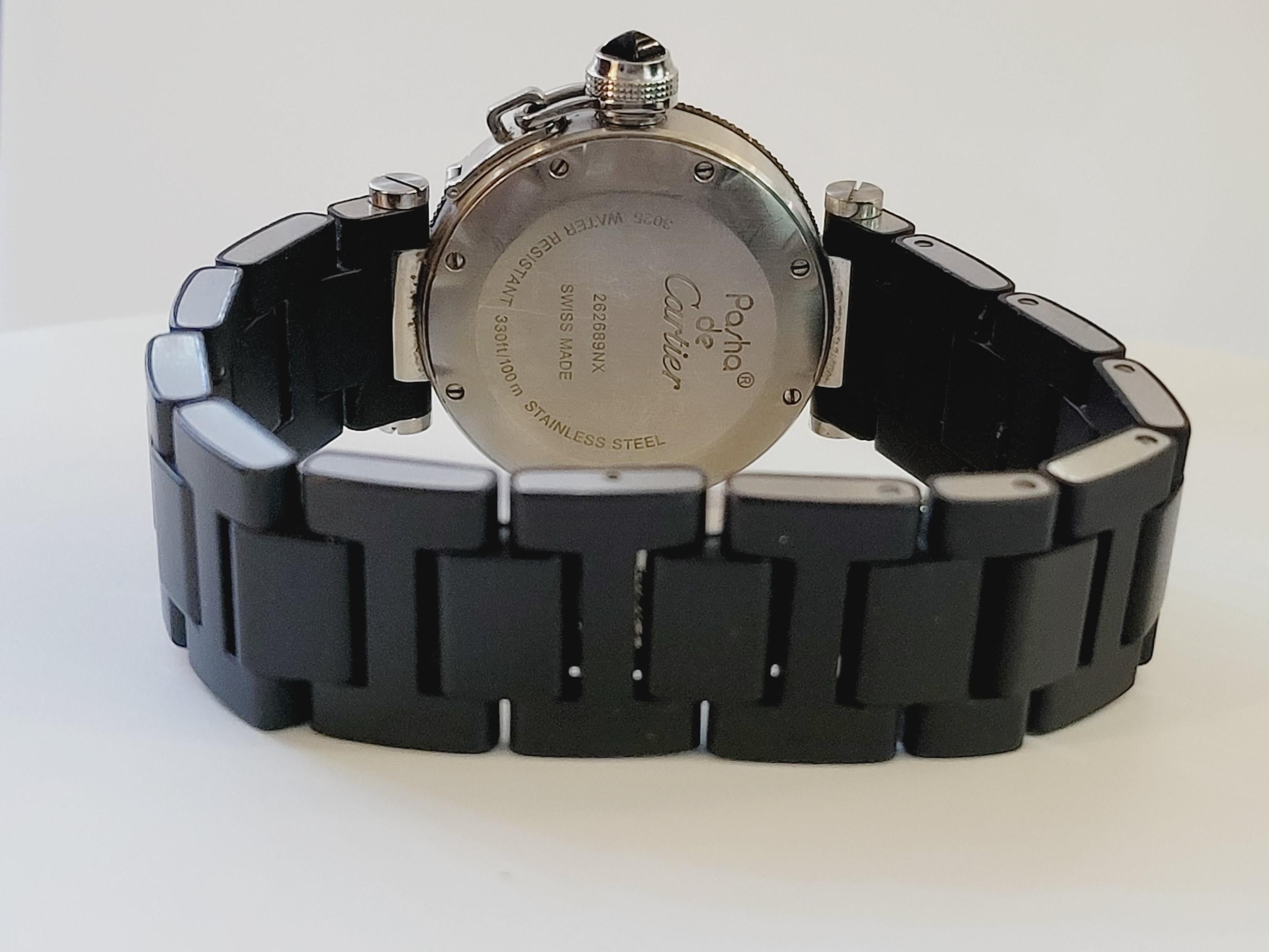 Cartier Pasha Automatik-Uhr aus Edelstahl 2790 2