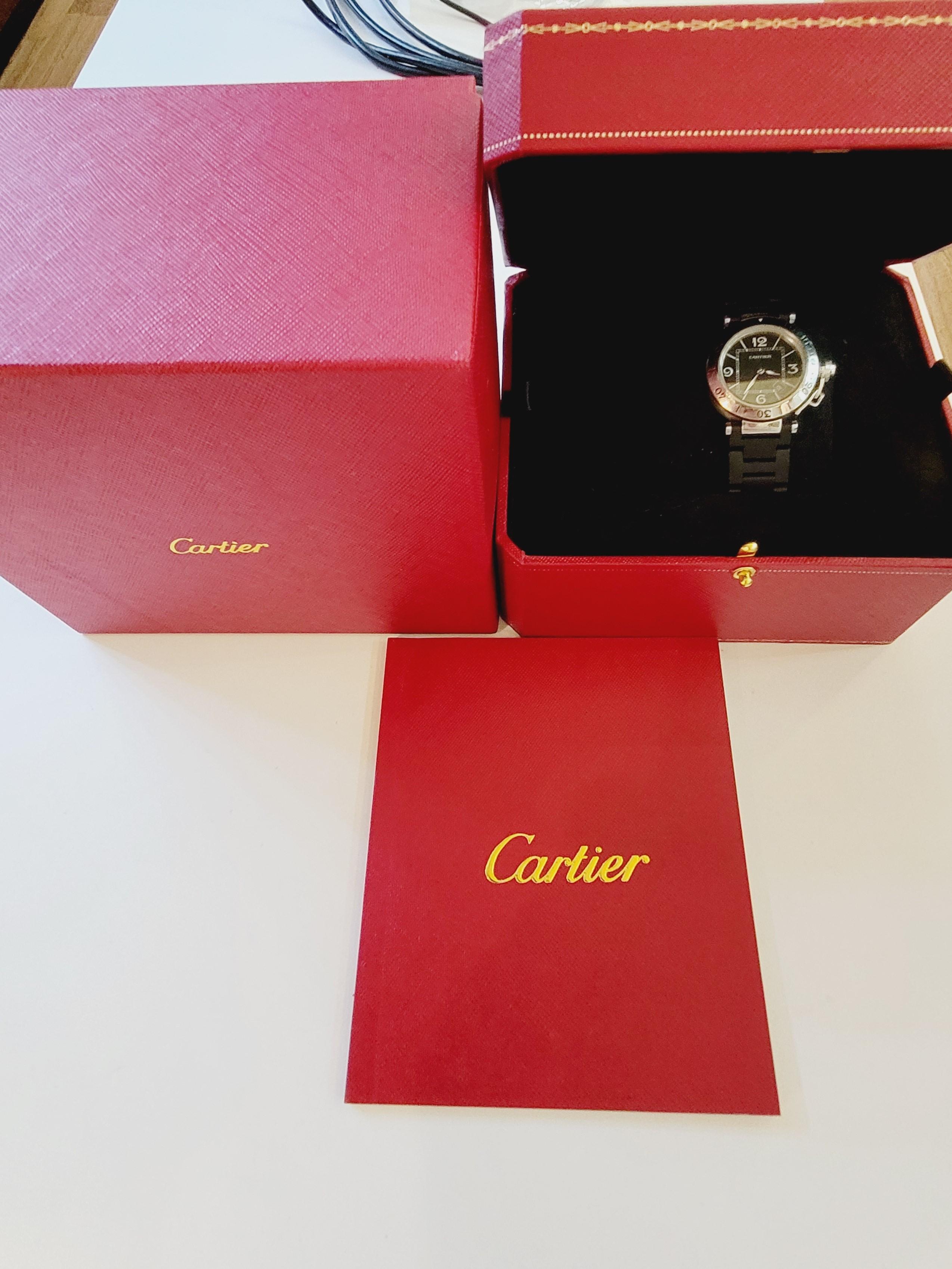 Cartier Pasha Automatik-Uhr aus Edelstahl 2790 4