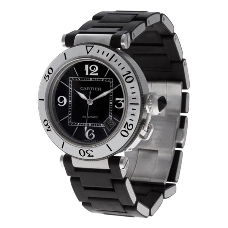 Cartier Pasha Automatik-Uhr aus Edelstahl 2790