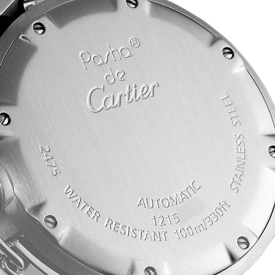 Cartier Pasha Big Date Pink Dial Steel Ladies Watch W31058M7 at 1stDibs | cartier pasha pink