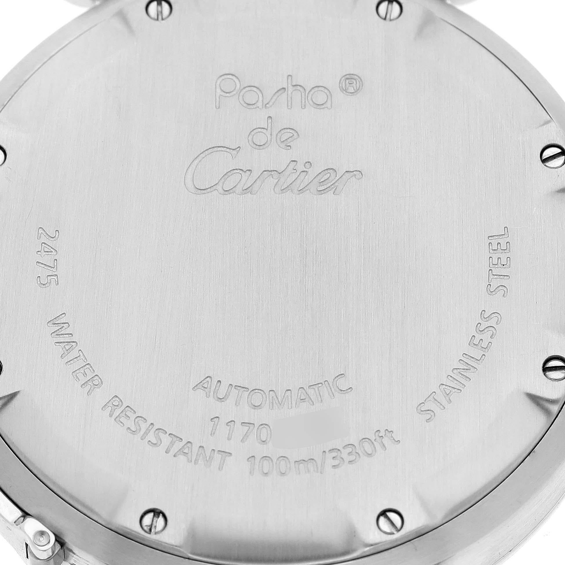 Cartier Pasha Big Date Pink Dial Steel Ladies Watch W31058M7 2
