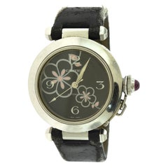 Cartier Pasha Black Flower Dial