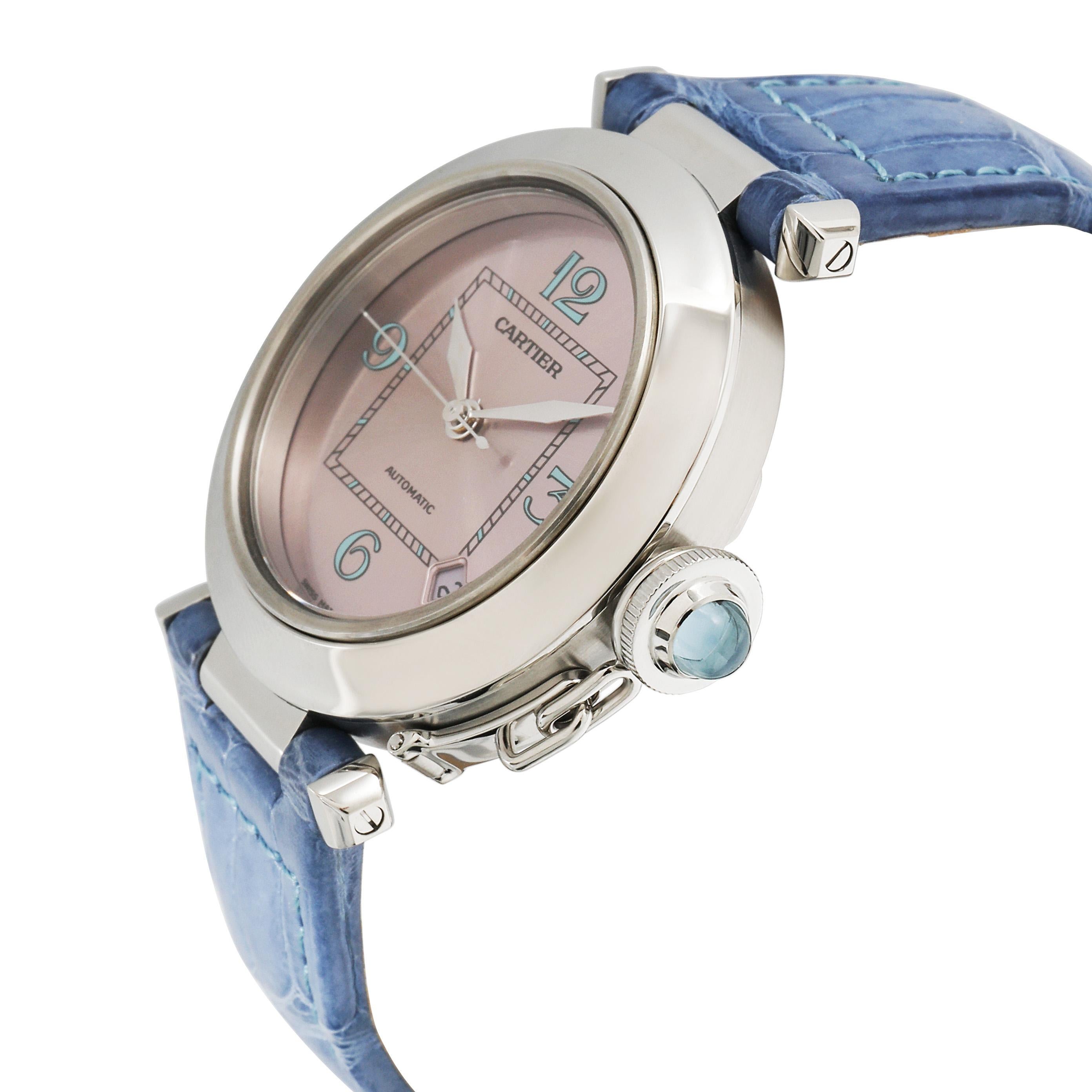 Cartier Pasha C 2324 Unisex-Uhr in  Rostfreier Stahl im Zustand „Hervorragend“ in New York, NY
