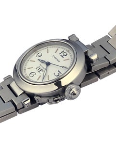 Cartier Pasha C 2475 Automatic Stainless Steel Calendar Wrist Watch