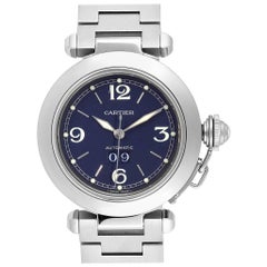 Cartier Pasha C 35 Blue Dial Automatic Steel Men's Watch W31047M7