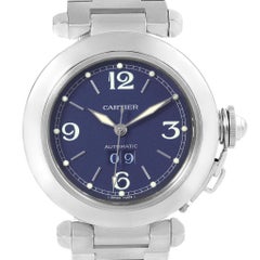 Cartier Pasha C 35 Blue Dial Automatic Steel Men's Watch W31047M7