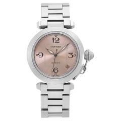 Cartier Pasha C Stainless Steel Pink Dial Automatic Unisex Watch W31075M7