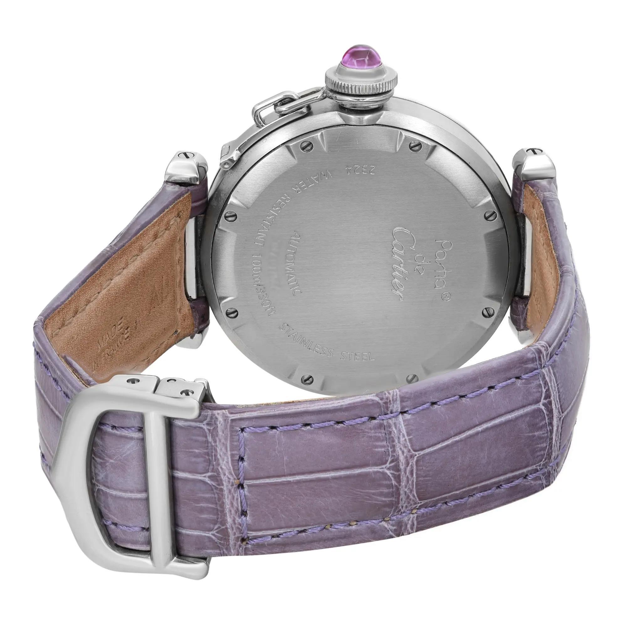 Cartier Pasha C 35mm Steel Black Dial Quartz Ladies Watch 2324 2