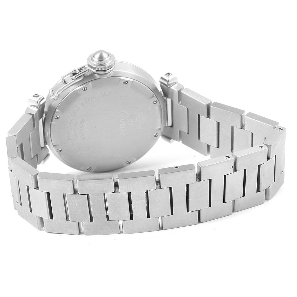 Cartier Pasha C Big Date Steel Blue Dial Unisex Watch W31047M7 1