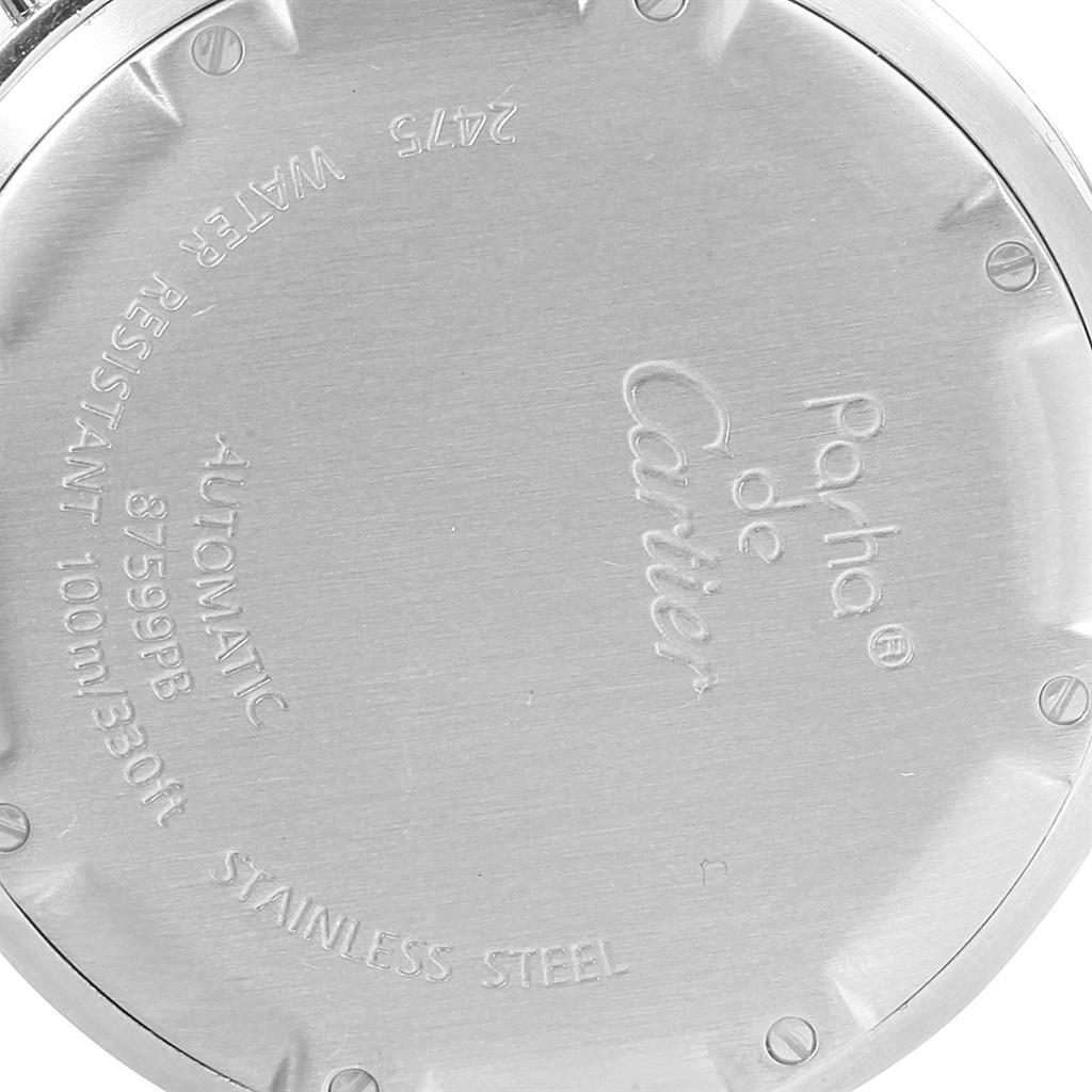 Cartier Pasha C Big Date Steel Blue Dial Unisex Watch W31047M7 3