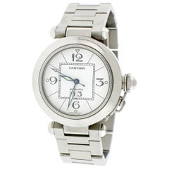 Cartier Pasha C Big Date White Dial Automatic Stainless Steel Watch W31044M