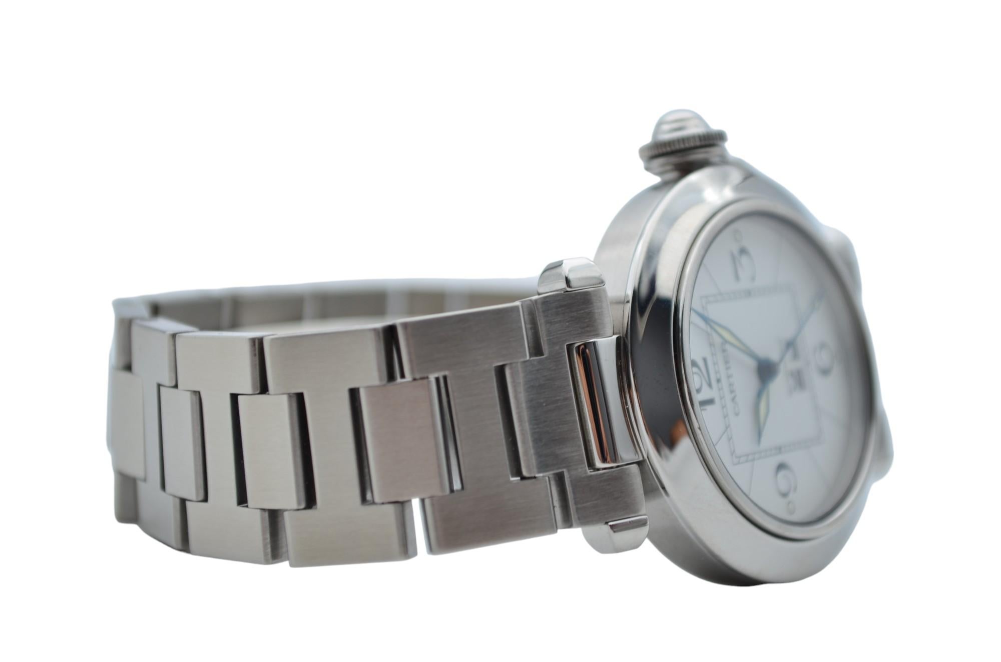 Cartier Pasha C Big Date White Dial Stainless Steel Automatic Ref: 2475 3