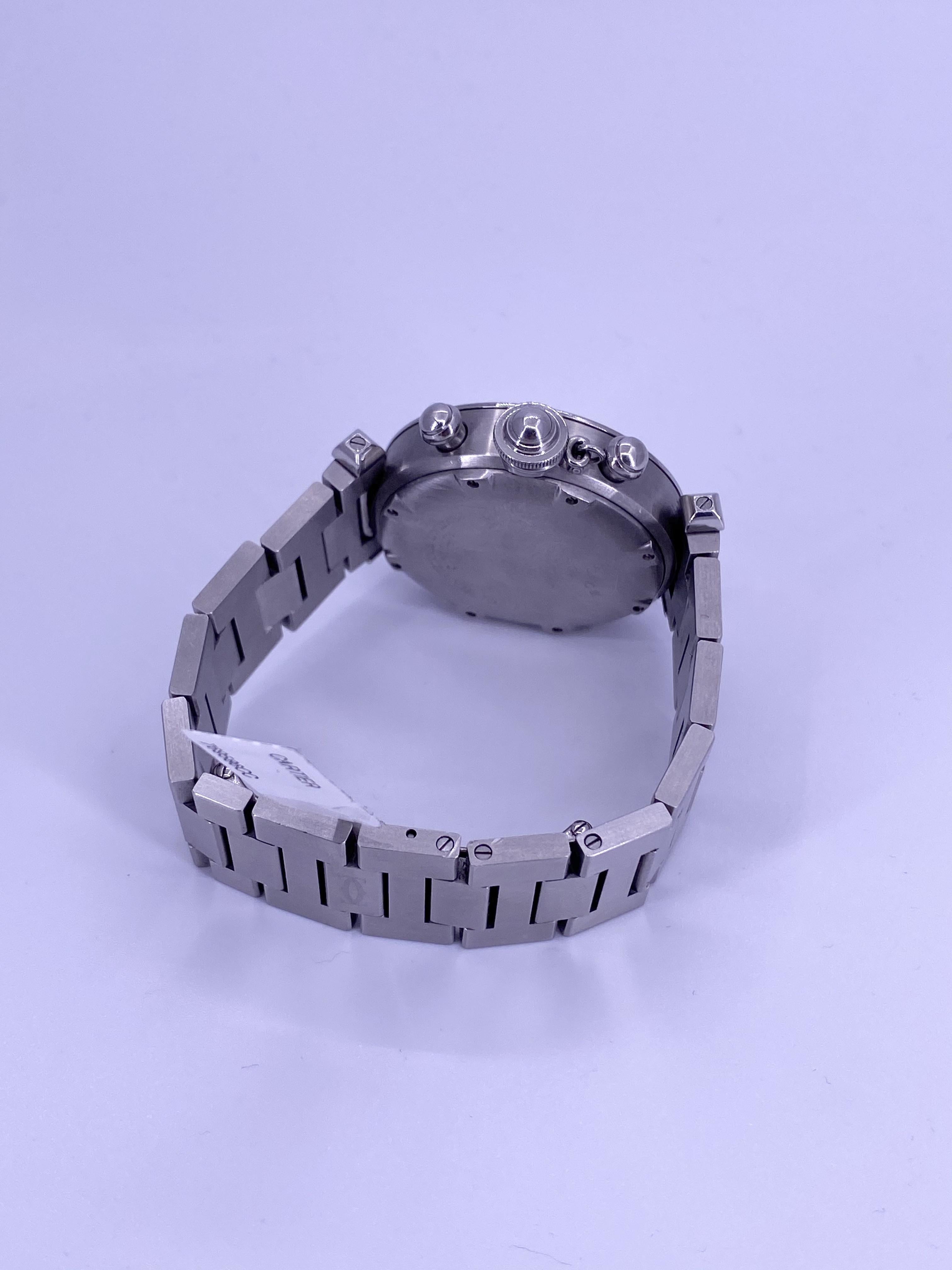 Women's Cartier Pasha C Chronograph Stainless Steel 36mm For Sale