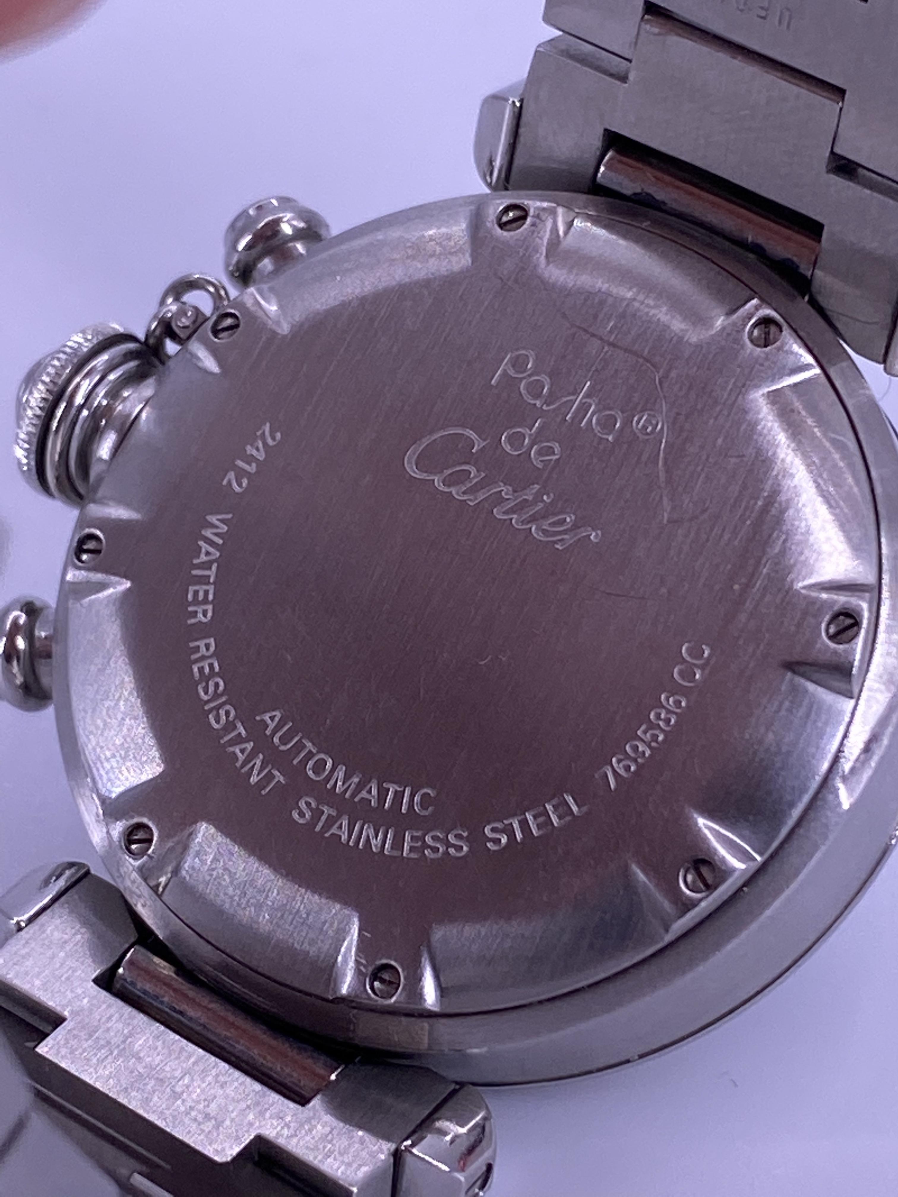 Cartier Pasha C Chronograph Stainless Steel 36mm For Sale 2