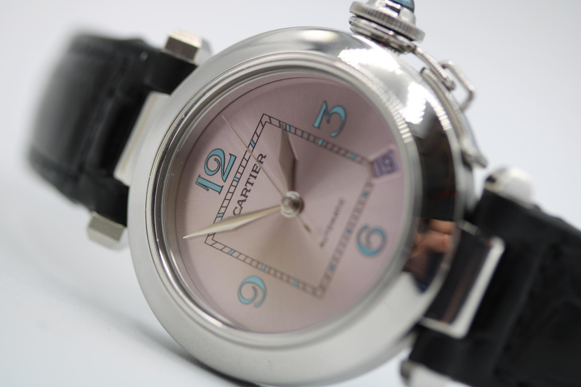 Cartier Pasha C Date W3108199 – Limited Edition with Pink Blue Dial  Automatic 10