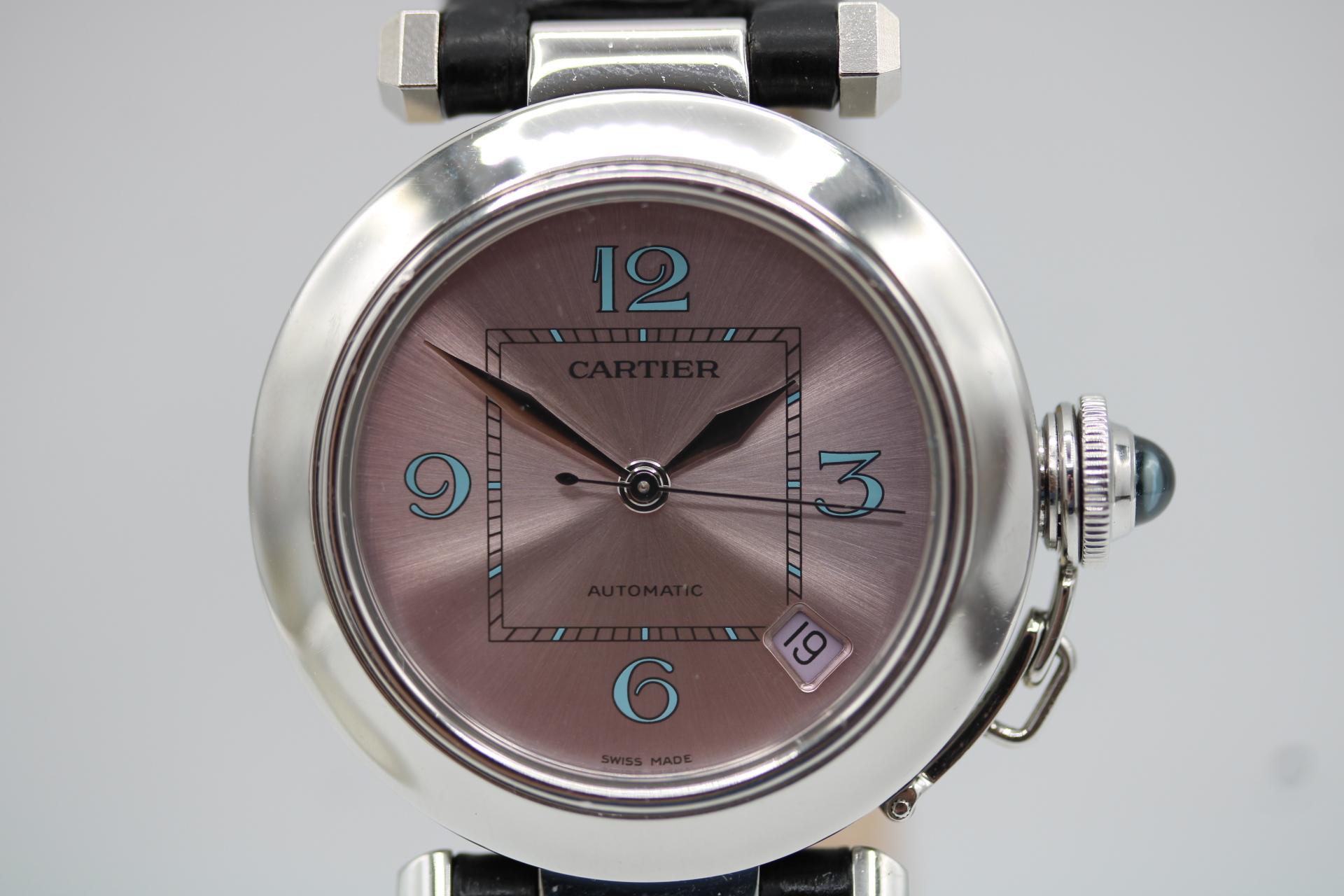 Women's or Men's Cartier Pasha C Date W3108199 �– Limited Edition with Pink Blue Dial  Automatic