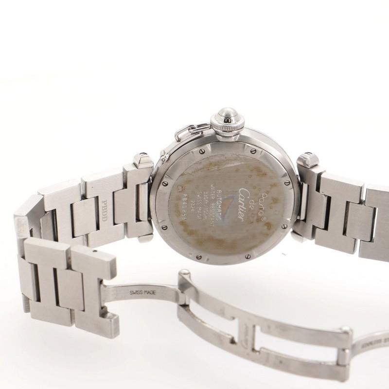 Women's or Men's Cartier Pasha C GMT Automatic Watch Stainless Steel 35