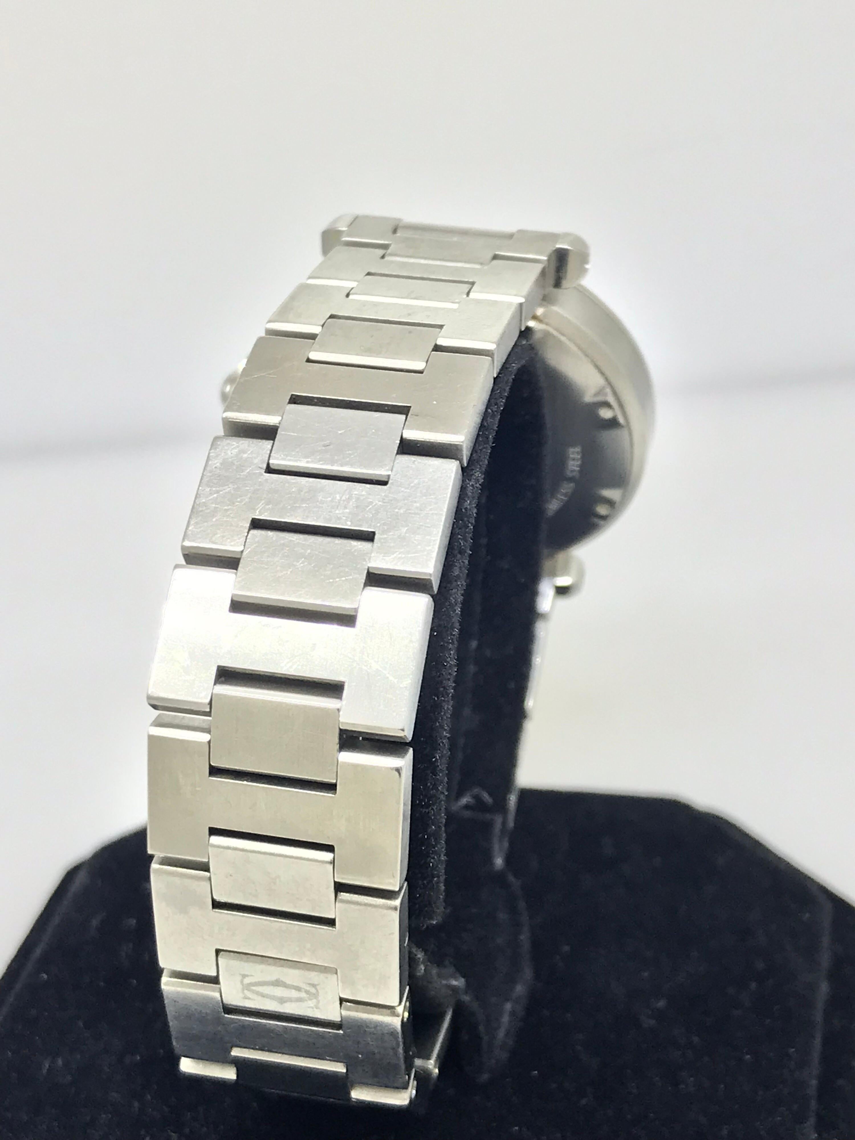 Cartier Pasha C Medium Black Dial Automatic Men's Watch W31053M7 For Sale 3