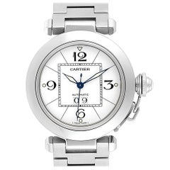 Cartier Pasha C Midsize 35 Large Date Steel Unisex Watch W31044M7