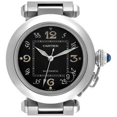 Cartier C.A.C Steele 35mm Cadran Noir Acier Montre Homme W31043M7 Box Papers