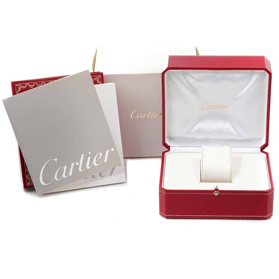 Cartier Pasha C Midsize Big Date Steel Watch White Dial W31055M7 Box Papers For Sale 6