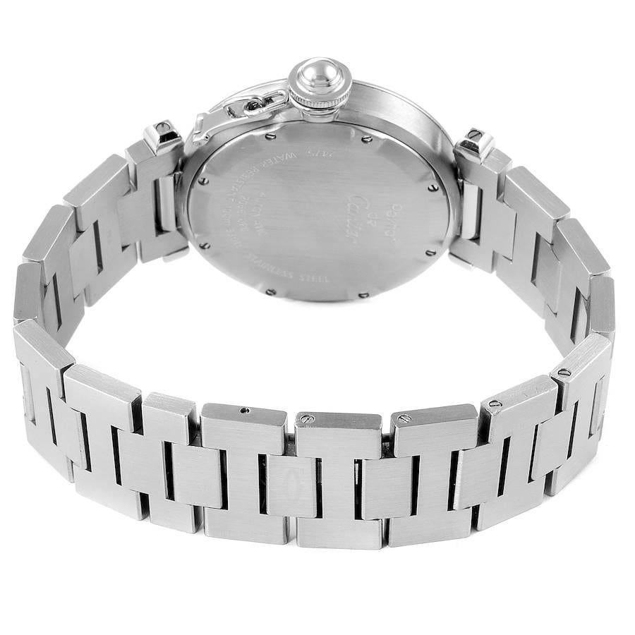 Women's or Men's Cartier Pasha C Midsize Big Date Steel White Dial Watch W31055M7